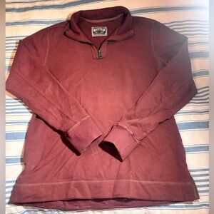 Dark Maroon quarter zip sweatshirt